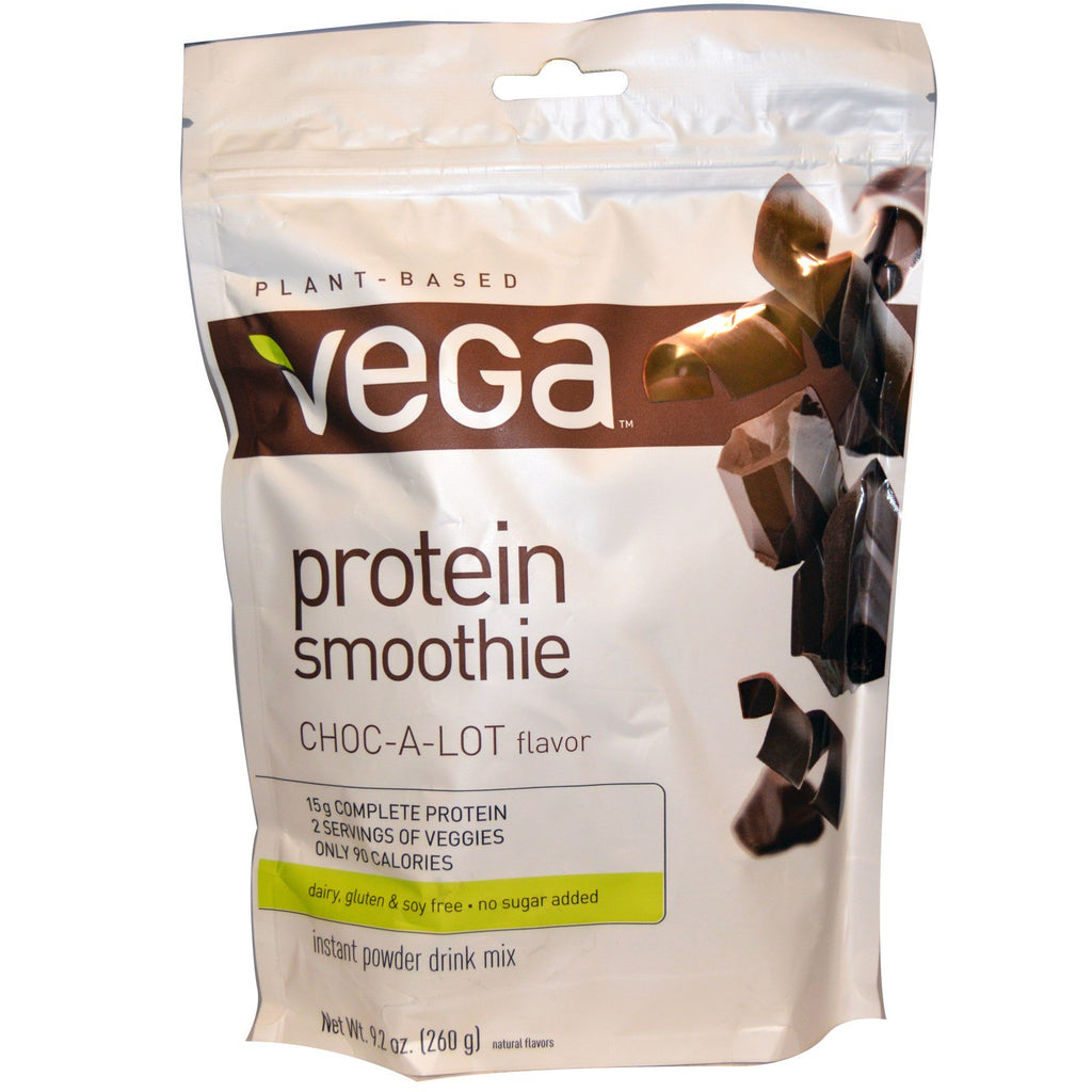 Vega, Smoothie cu proteine, Ciocolată, 260 g (9,2 oz)