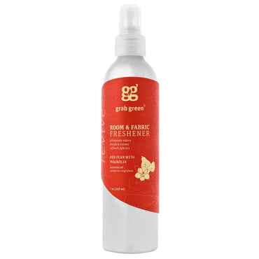 GrabGreen, Deodorante per ambienti e tessuti, Pera Rossa con Magnolia, 7 oz (207 ml)