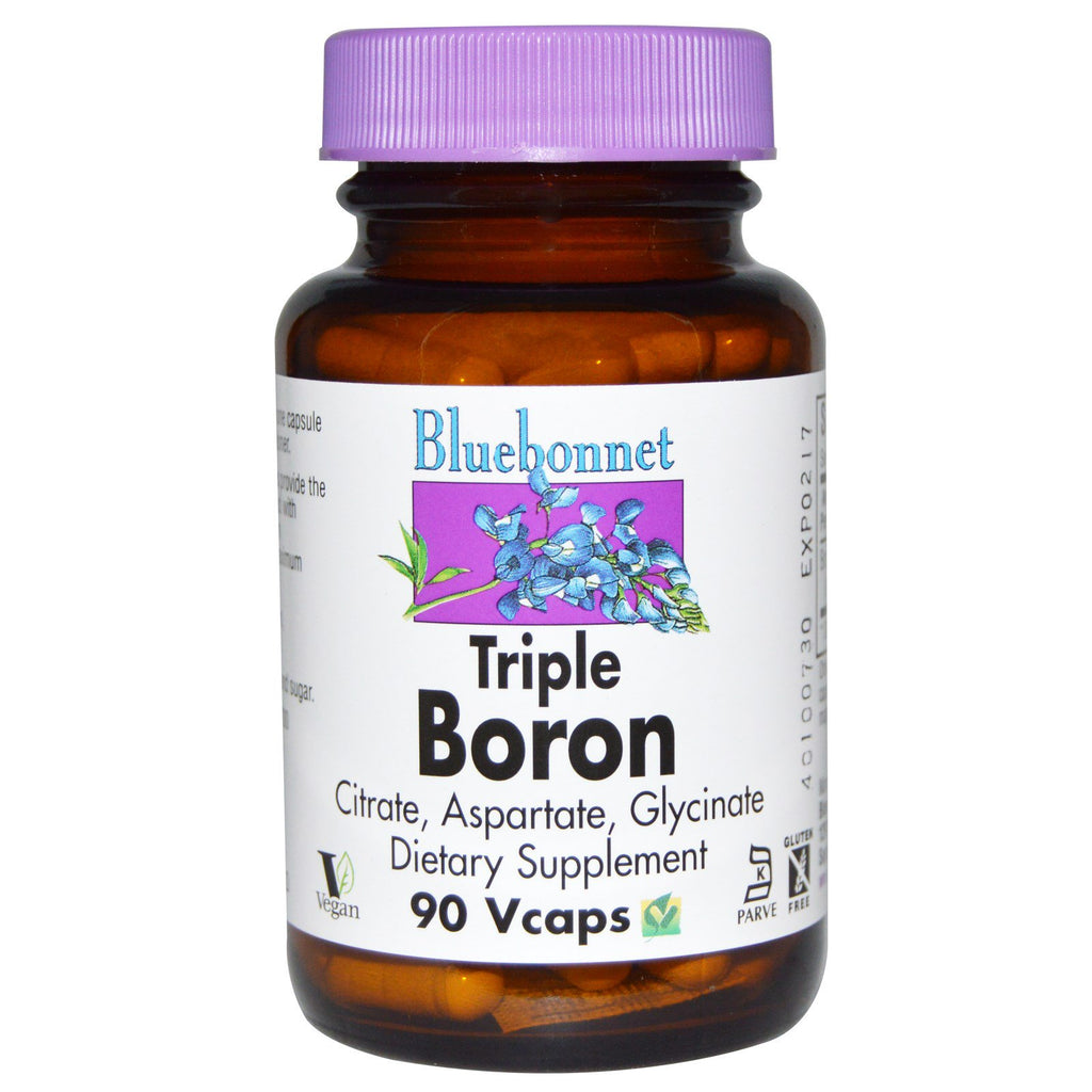Bluebonnet nutrition, triplu bor, 90 vcaps