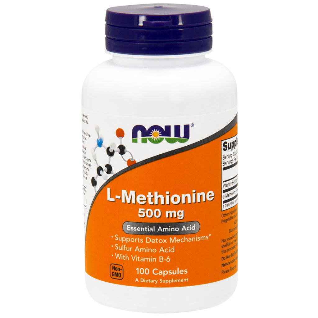 Now Foods, L-Methionine, 500 mg, 100 kapslar