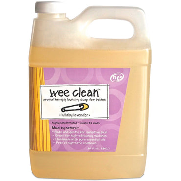 Indigo Wild, Wee Clean, Aromatherapy Laundry Soap for Babies, Lullaby Lavender, 32 fl oz (.94 L)
