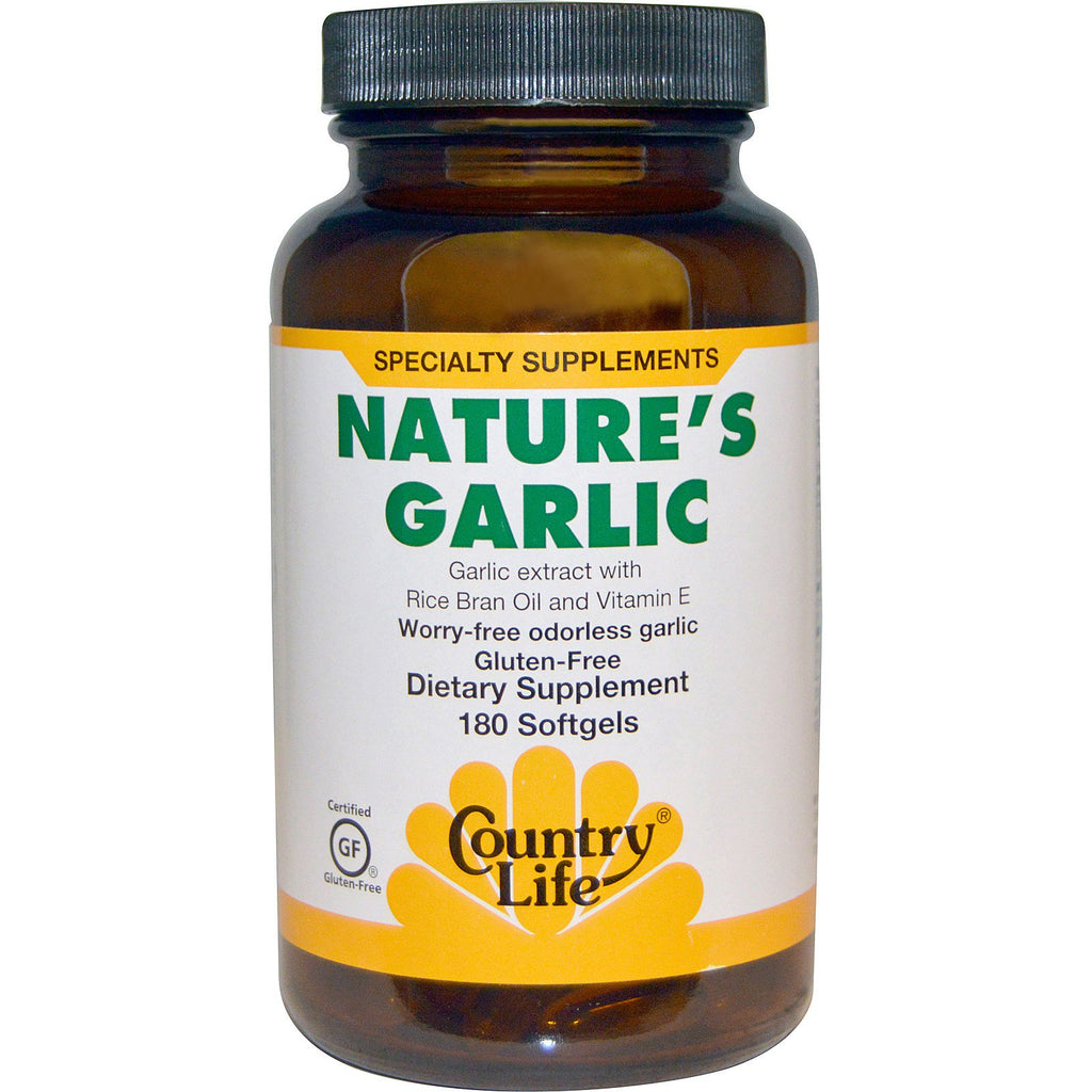 Country Life, Nature's Garlic, 180 Softgels