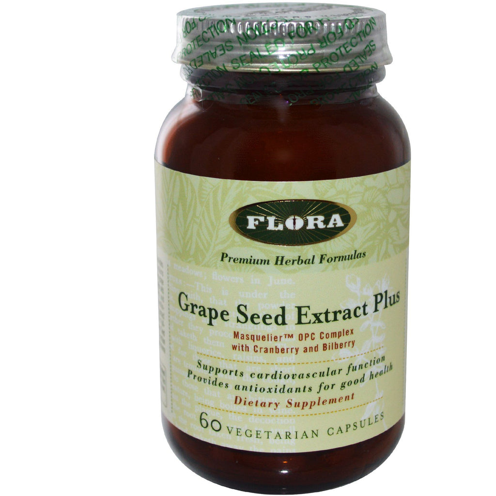 Flora, Grape Seed Extract Plus, 60 Veggie Caps