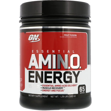 Optimal ernæring, essentiel aminoenergi, frugtfusion, 585 g (1,29 lbs)