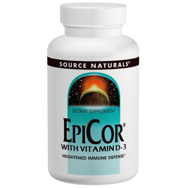 Source Naturals, EpiCor med vitamin D-3, 500 mg, 120 kapsler