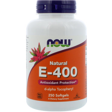 Now Foods, Naturel E-400, 250 gélules