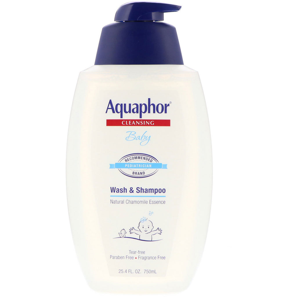 Aquaphor, Baby, detergente e shampoo, senza profumo, 25,4 fl oz (750 ml)