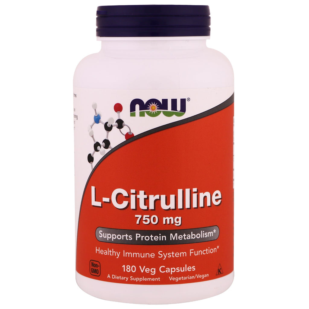 Now Foods, L-Citrulline, 750 mg, 180 vegetarische capsules