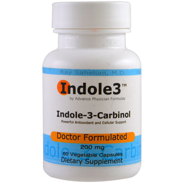 Advance Physician Formulas, Inc.、インドール-3-カルビノール、200 mg、植物性カプセル 60 粒