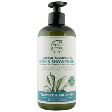 Petal Fresh, Pure, Mineral Nourishing Bath & Shower Gel, Seaweed & Argan Oil, 16 fl oz (475 ml)
