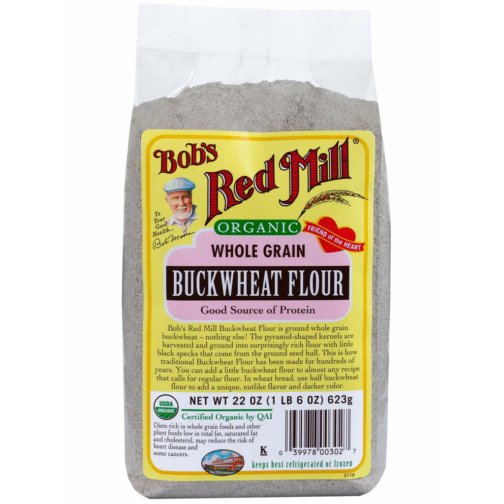 Bob's Red Mill, Mąka gryczana pełnoziarnista, 22 uncje (623 g)