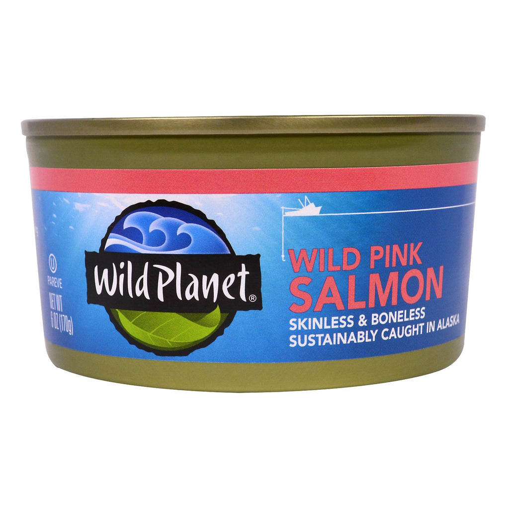 Wild Planet, vild rosa lax, 6 oz (170 g)
