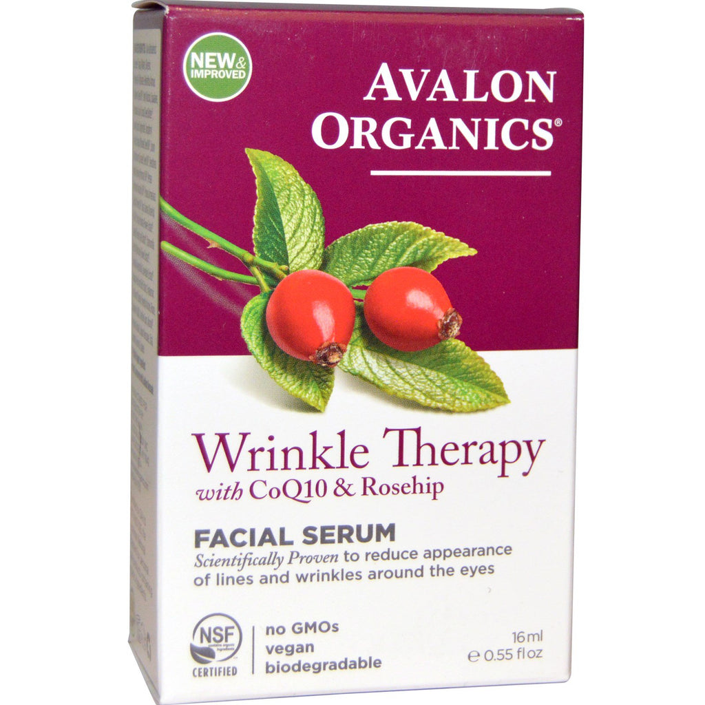 Avalon s, Terapia de arrugas con CoQ10 y rosa mosqueta, 16 ml (0,55 oz. líq.)