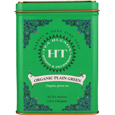Harney & Sons, תערובת תה HT, ירוק רגיל, 20 שקיות תה, 1.4 אונקיות (40 גרם)