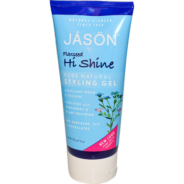 Jason Natural, gel de coafat, semințe de in Hi Shine, 6 oz (170 g)