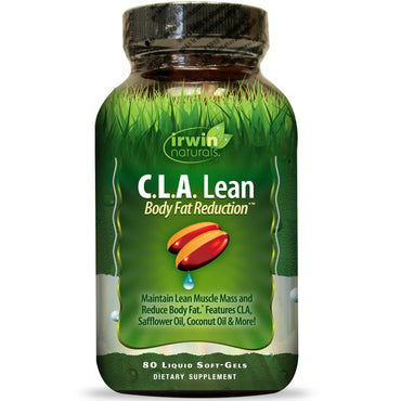 Irwin Naturals, CLA Lean, réduction de la graisse corporelle, 80 gélules liquides