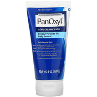PanOxyl, Acne Creamy Wash, Benzoyl Peroxide 4% בקרה יומית, 6 אונקיות (170 גרם)