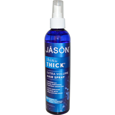 Jason Natural, dun tot dik, extra volume haarspray, 8 fl oz (237 ml)