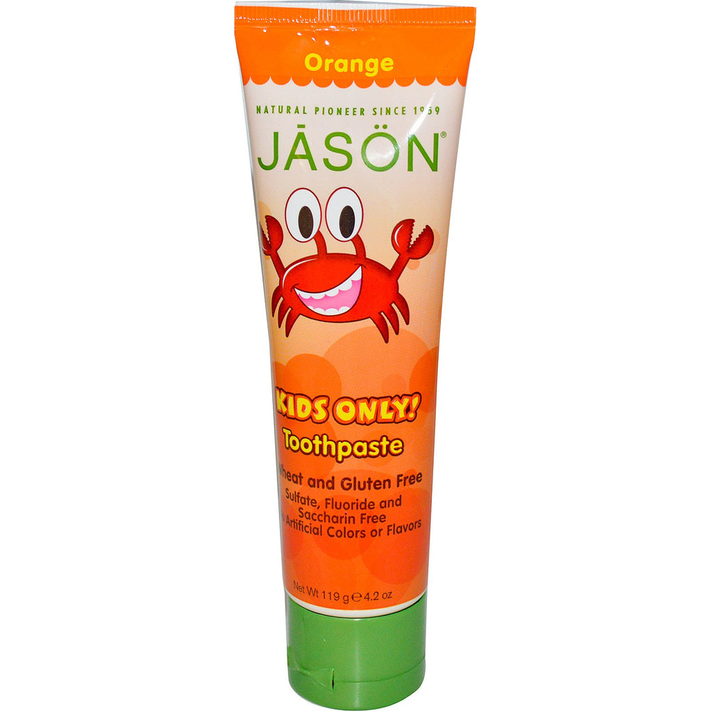 Jason Natural, alleen voor kinderen!, Tandpasta, Oranje, 4.2 oz (119 g)