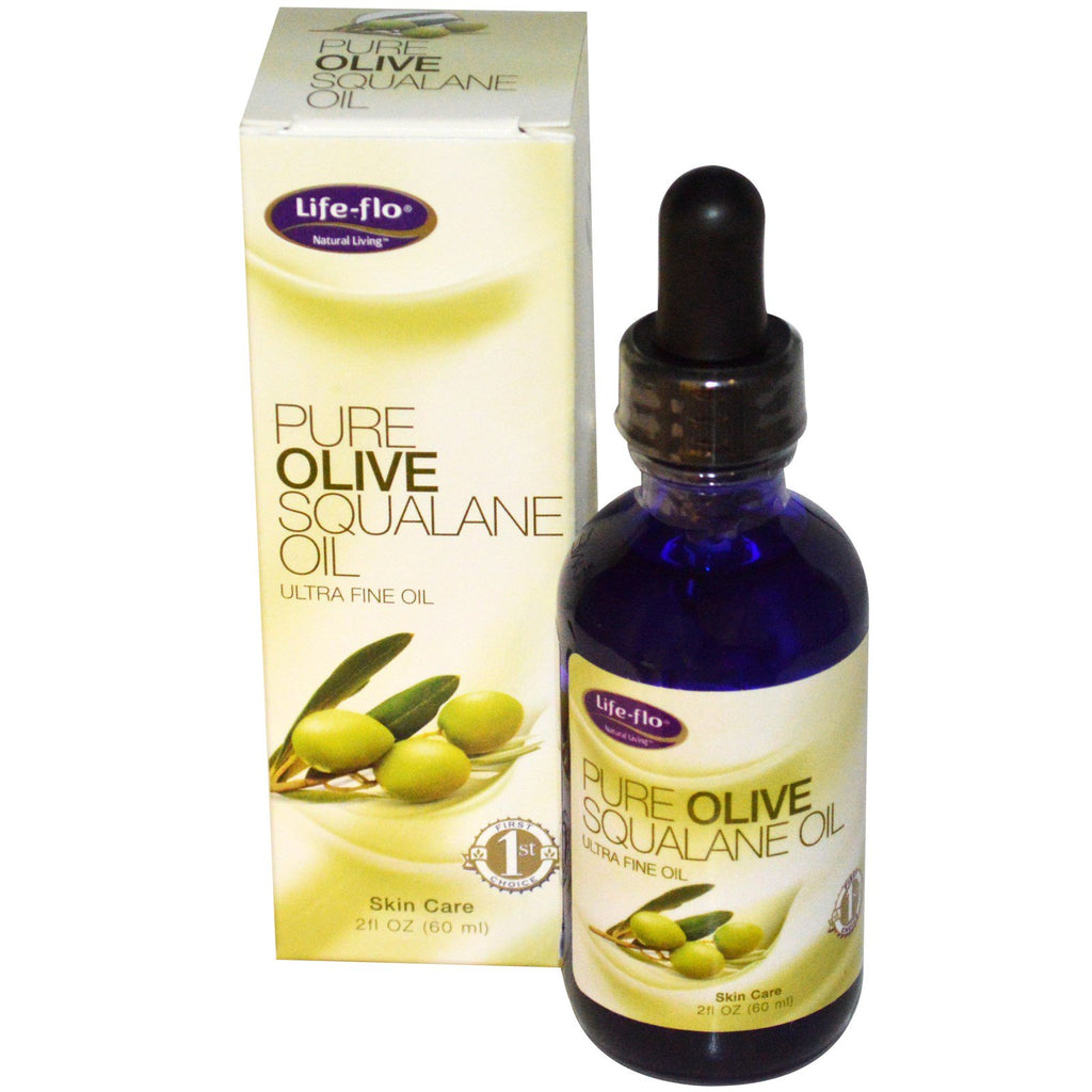 Life Flo Health, Aceite puro de escualano de oliva, Cuidado de la piel, 60 ml (2 oz. líq.)