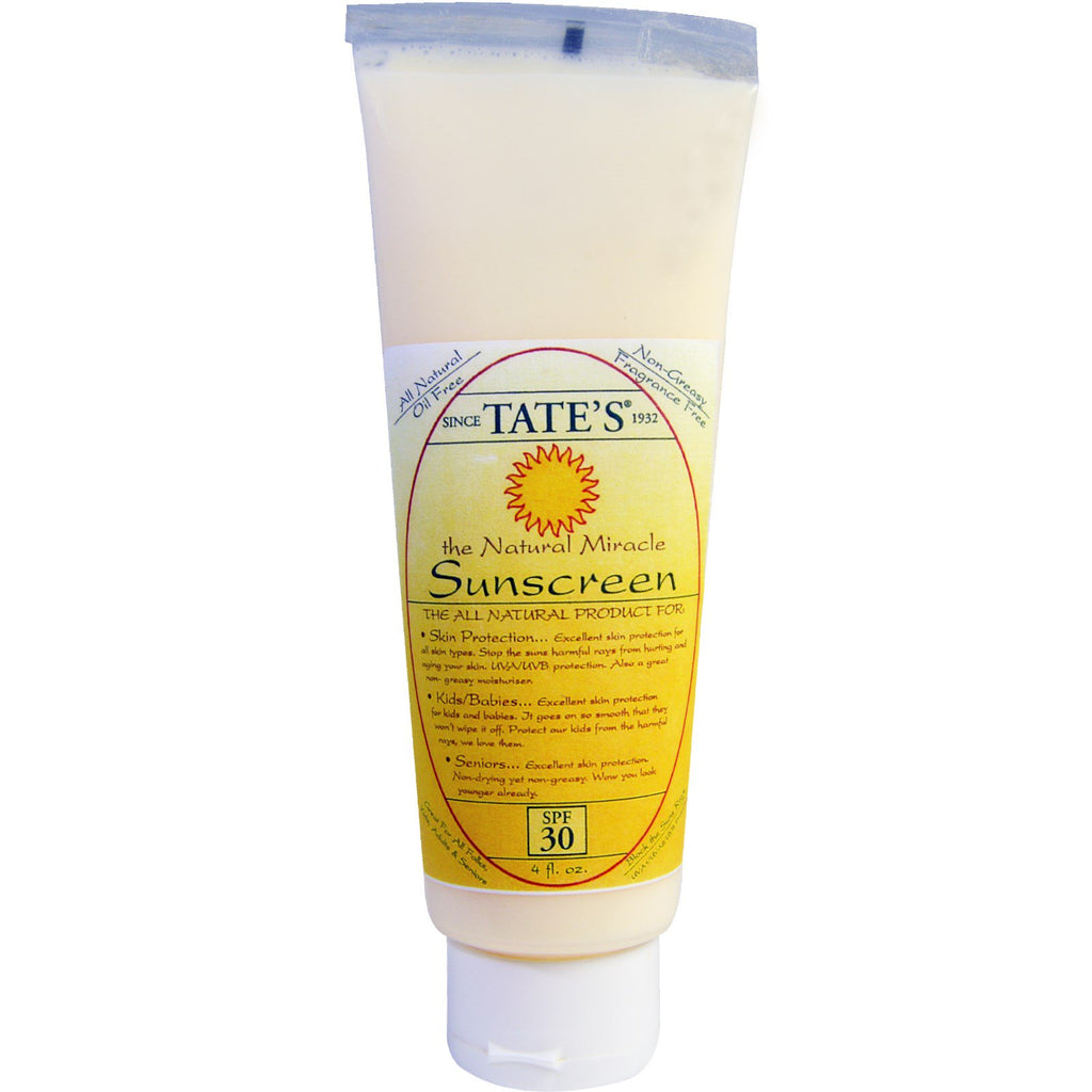 Tate's The Natural Miracle Crème solaire SPF 30 4 fl oz