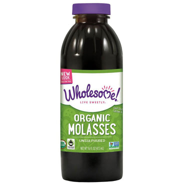 Wholesome Sweeteners, Inc.,  Molasses, Unsulphured, 16 fl oz (472 ml)