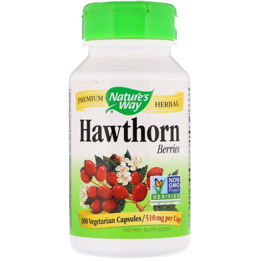 Nature's Way, Hawthorn Berries, 510 mg, 100 Vegetarian Capsules