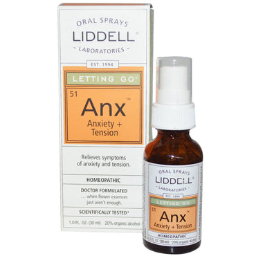 Liddell, Letting Go, Ansiedade + Tensão, Spray Oral, 30 ml (1,0 fl oz)