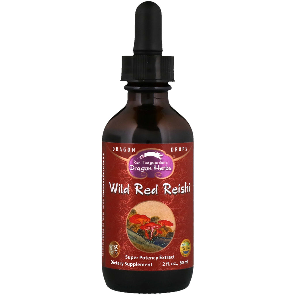 Dragon Herbs, Reishi rojo salvaje, extracto de súper potencia, 2 fl oz (60 ml)