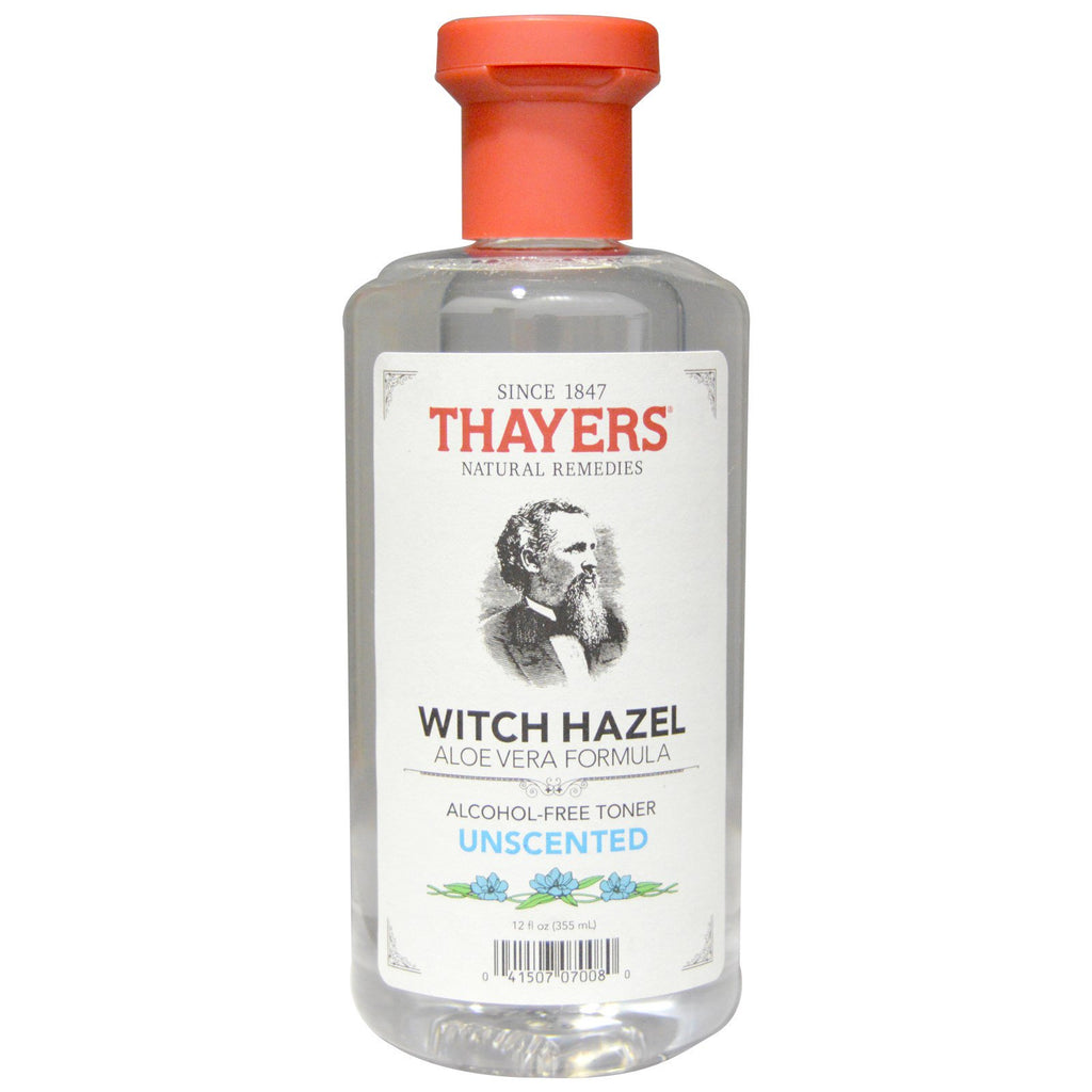 Thayers, Witch Hazel, Aloe Vera Formula, Alkoholfri Toner, Uparfymert, 12 fl oz (355 ml)