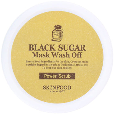 Skinfood, Black Sugar-masker afwassen, 3,52 oz (100 g)