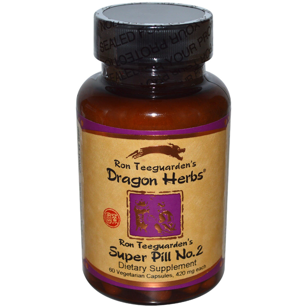 Dragon Herbs, Super Pill No. 2, 420 mg cada, 60 cápsulas vegetais