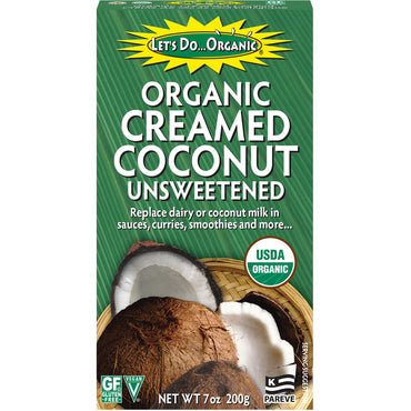 Edward & Sons, Let's Do ,  Creamed Coconut, Unsweetened, 7 oz (200 g)