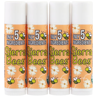 Sierra Bees, baumes à lèvres, pamplemousse, paquet de 4, 0,15 oz (4,25 g) chacun