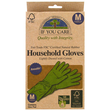If You Care, Household Gloves, Medium, 1 Pair
