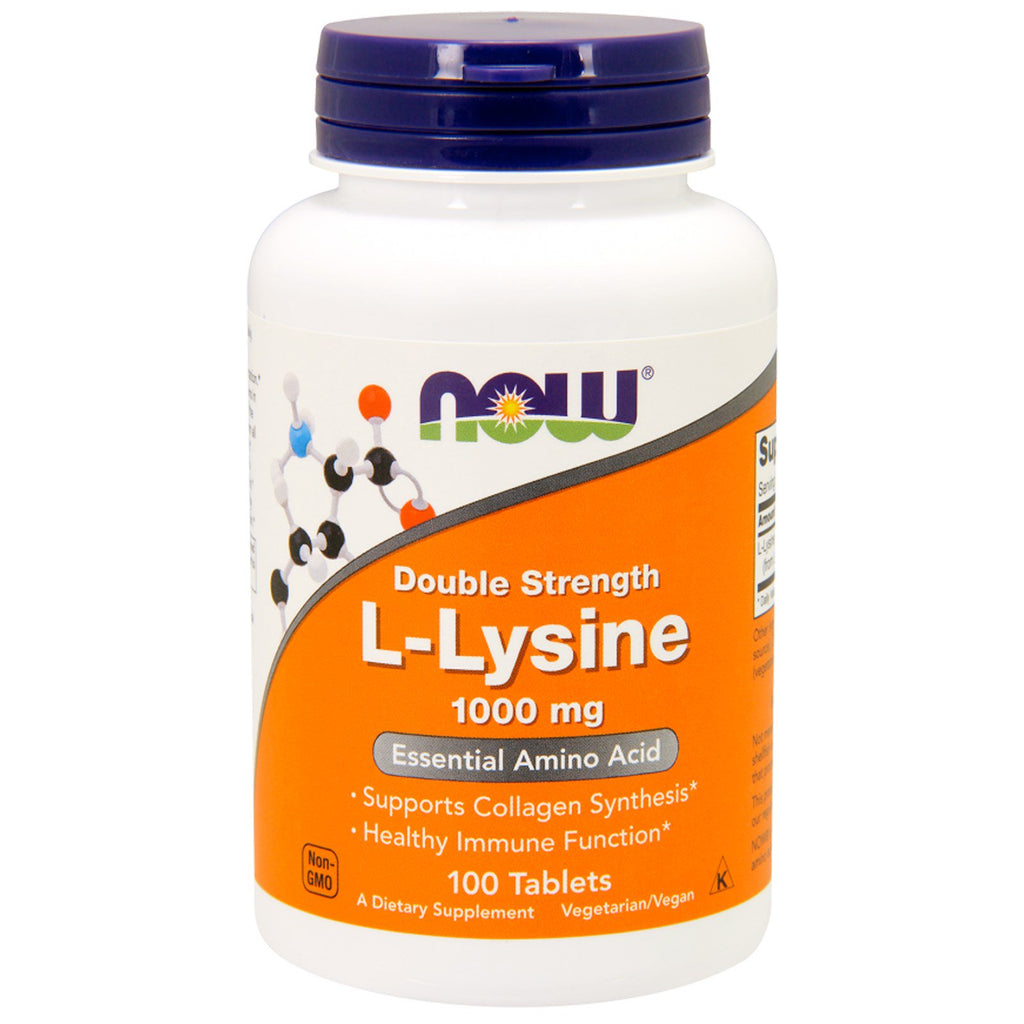Now Foods, L-Lysin, 1.000 mg, 100 Tabletten