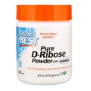 Doctor's Best, rent D-Ribose-pulver med bioenergi-ribose, 8,8 oz (250 g)