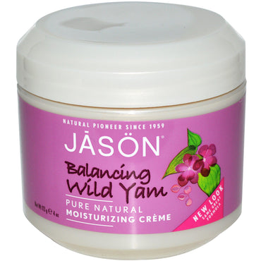 Jason Natural ครีมให้ความชุ่มชื้น Balancing Wild Yam 4 ออนซ์ (113 ก.)