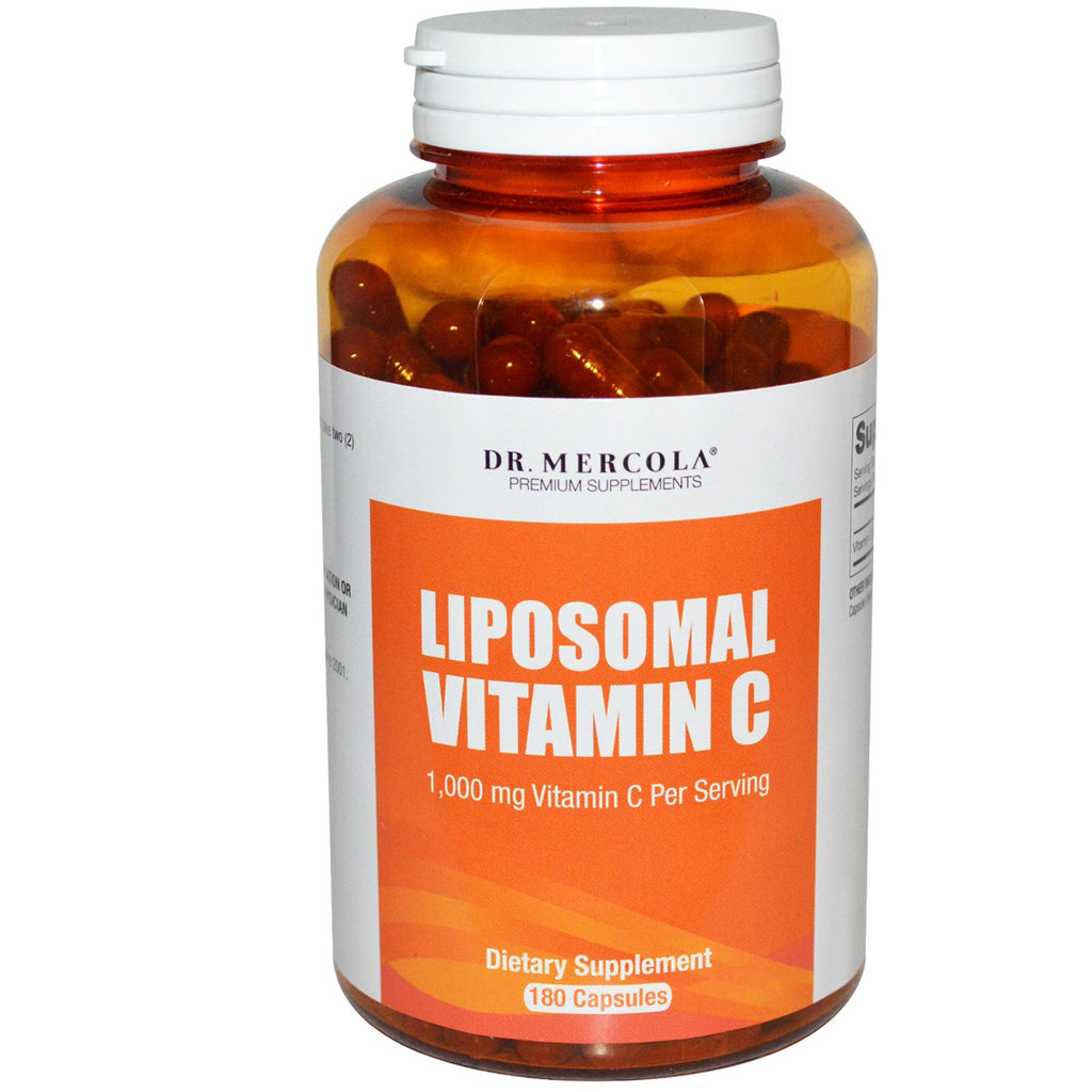 Dr. mercola, vitamina c liposomal, 180 cápsulas