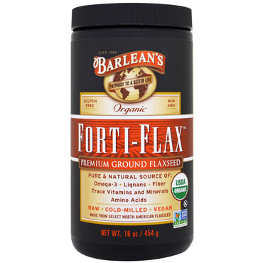 Barlean's, Forti-Flax, 프리미엄 아마씨 가루, 454g(16oz)