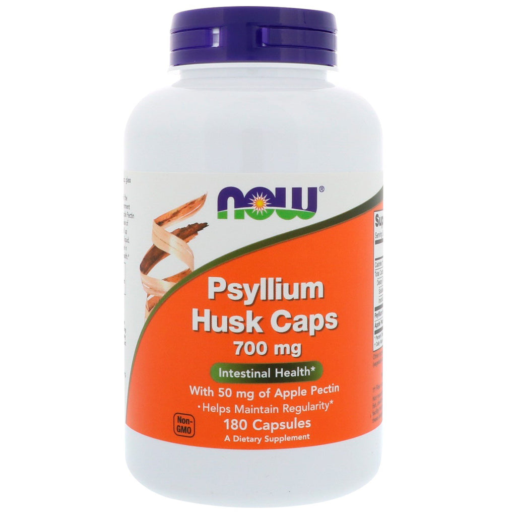 Now Foods, Psyllium Husk Caps, 700 mg, 180 kapsler