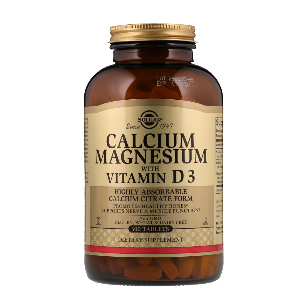 Solgar, kalciummagnesium med vitamin D3, 300 tabletter