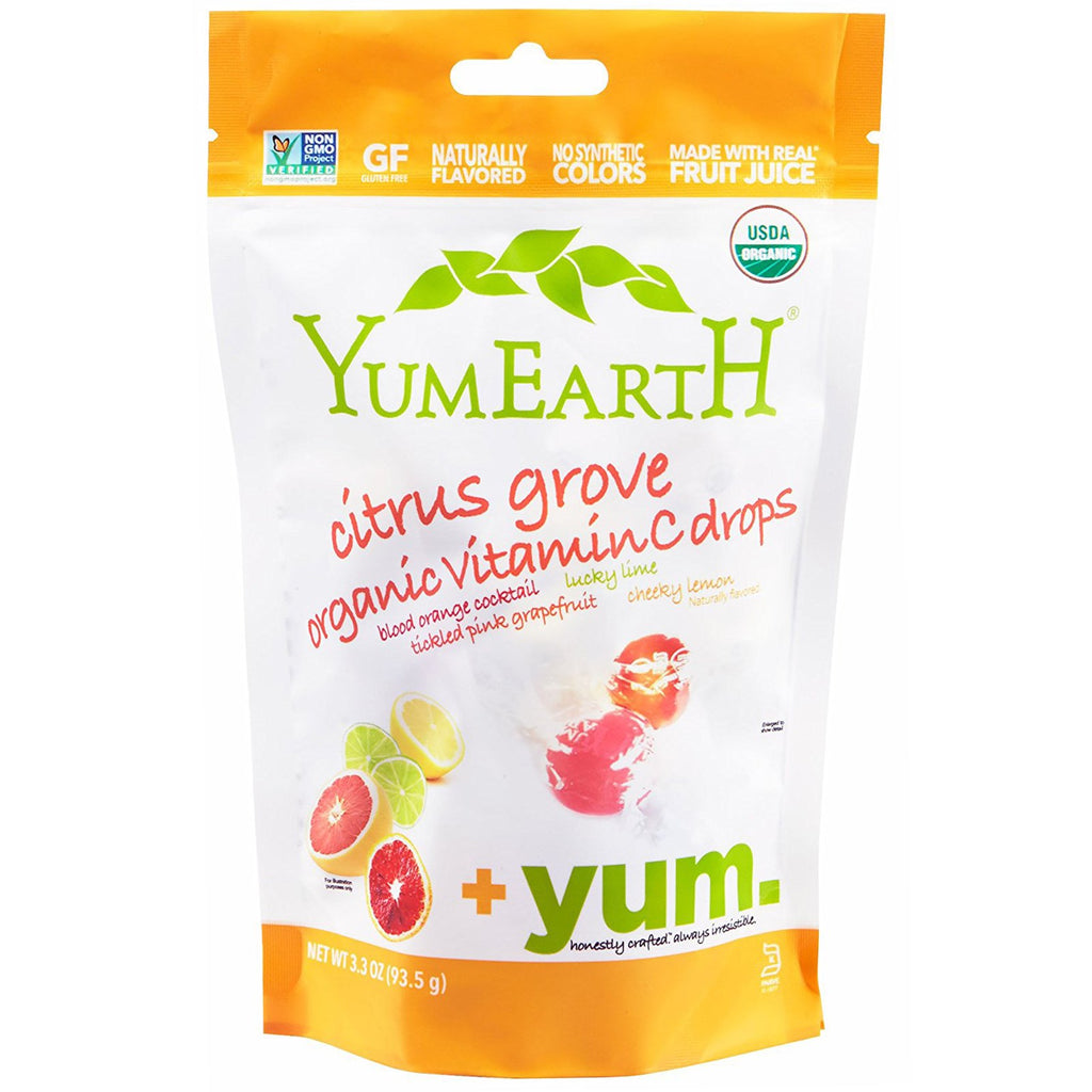 YumEarth, قطرات فيتامين C، بستان الحمضيات، 3.3 أونصة (93.5 جم)