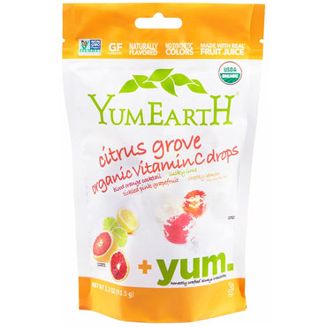 YumEarth, Gouttes de vitamine C, Citrus Grove, 3,3 oz (93,5 g)