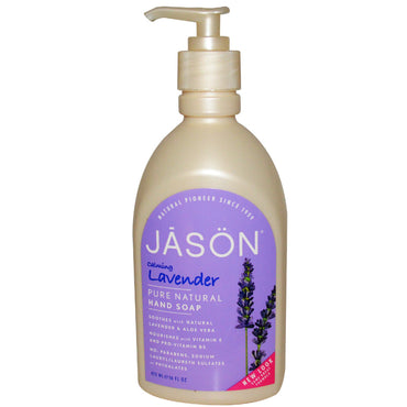 Jason Natural, Hand Soap, Calming Lavender, 16 fl oz (473 ml)