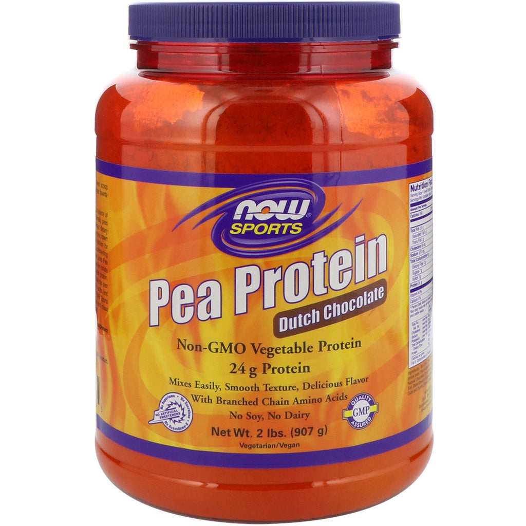 Now Foods, Sports, Pea Protein, Dutch Chocolate, 2 lbs (907 g)