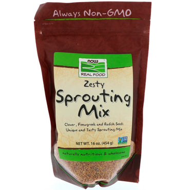 Now Foods, Real Food, Zesty Sprouting Mix, 16 ออนซ์ (454 ก.)