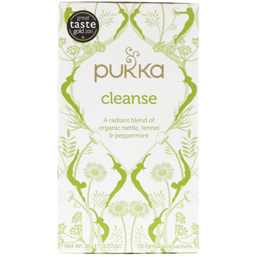 Pukka Herbs, Té de hierbas limpiador, sin cafeína, 20 sobres, 36 g (1,27 oz)