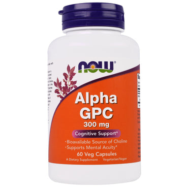 Now Foods, Alpha GPC, 300 mg, 60 gélules végétales