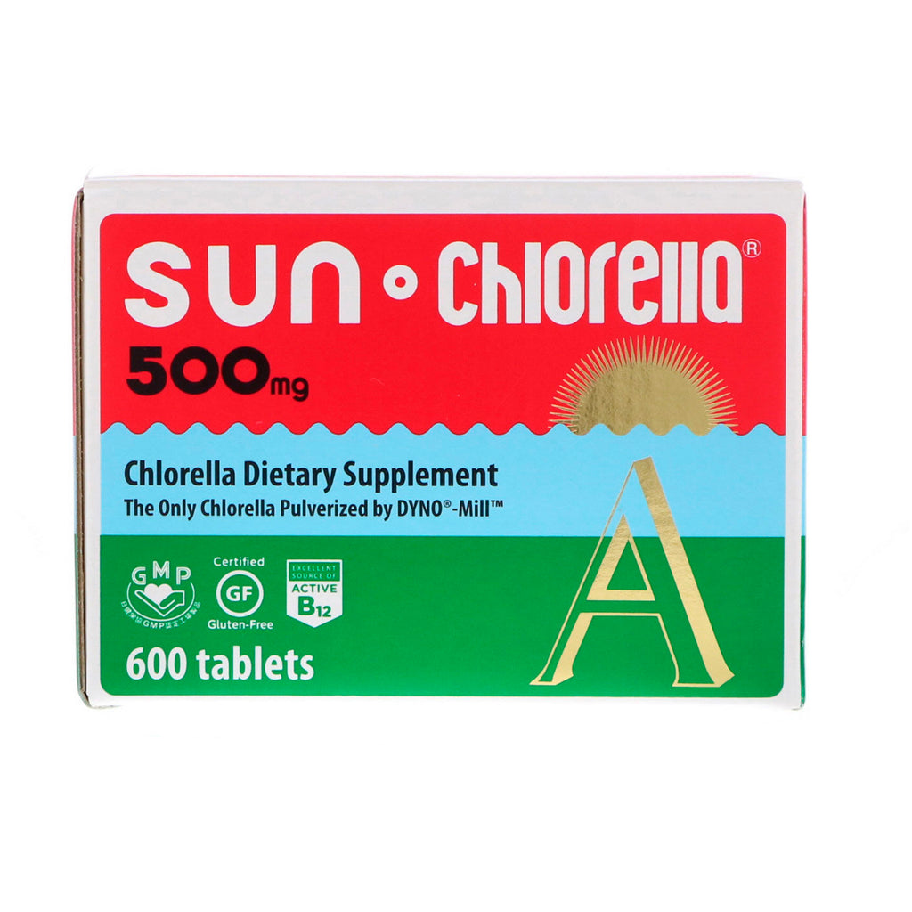 Sun Chlorella, Sun Chlorella A, 500 mg, 600 tabletek